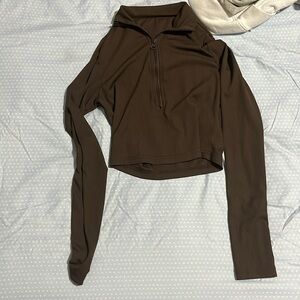 Shein brown crop top